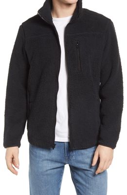 The Normal Brand Henry Fleece Jacket in Black