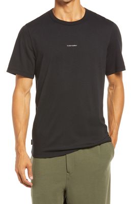 Icebreaker Central Merino Wool & Organic Cotton T-Shirt in Black