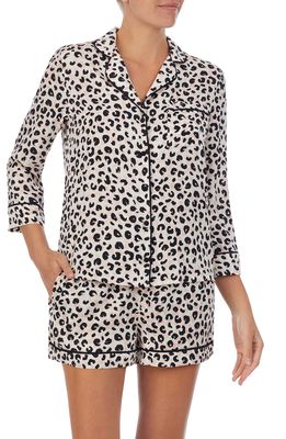 kate spade new york short pajamas in Brown Animal Print