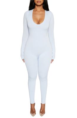 Naked Wardrobe All Body Jumpsuit in Periwinkle