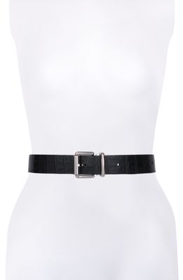 Rebecca Minkoff Reversible Leather Belt in Black