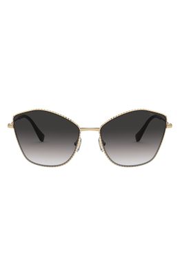Miu Miu 60mm Cat Eye Sunglasses in Antique Gold/Grey Gradient