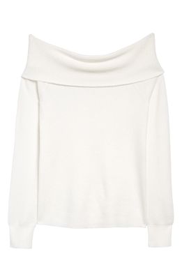 Leith Off the Shoulder Sweater in Ivory