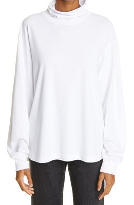 Alexander Wang Turtleneck Long Sleeve T-Shirt in White
