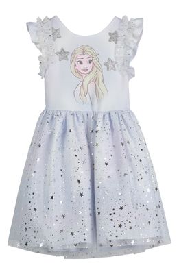 Pippa & Julie Kids' Elsa Foil Print Tutu Dress in Lavender