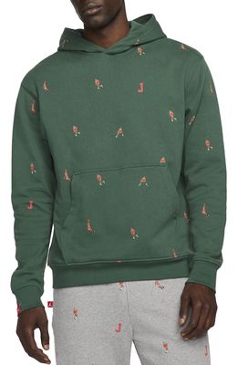 Jordan Essentials Graphic Fleece Hoodie in Noble Green/White