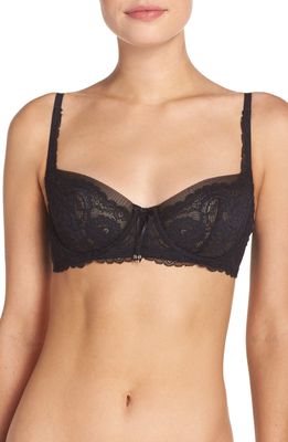 Skarlett Blue Minx Balconette Bra in Black