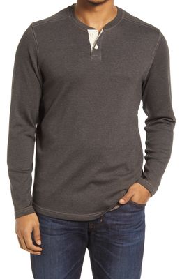 The Normal Brand Men's Puremeso Henley in Charcoal