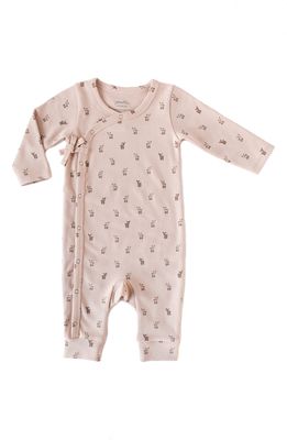 Pehr Hatchlings Fawn Organic Cotton Romper in Pink