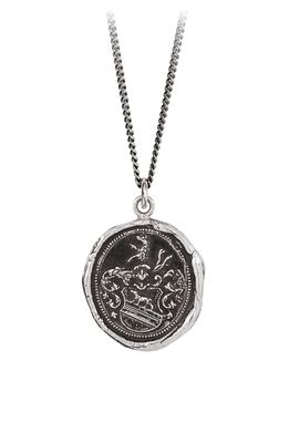 Pyrrha Heart of the Wolf Pendant Necklace in Sterling Silver