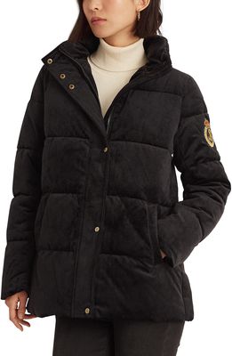 Lauren Ralph Lauren Hooded Puffer Jacket in Black