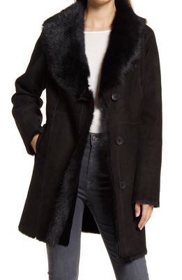 HiSO Sancy Genuine Shearling Coat in Black