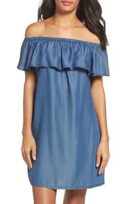 Tommy Bahama Off the Shoulder Chambray Cover-Up Dress