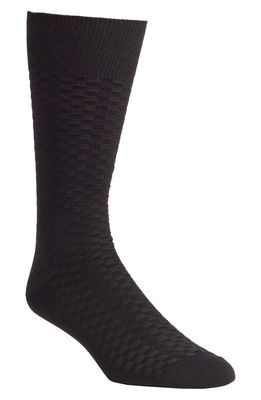 Nordstrom Mini Check Ultrasoft Socks in Black