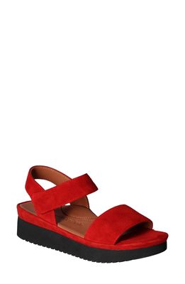 L'Amour des Pieds Abrilla Slingback Platform Sandal in Red