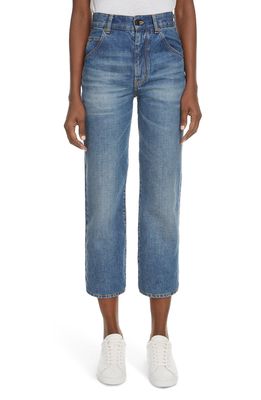 Saint Laurent Original Straight Leg Jeans in Sun Dirty Blue