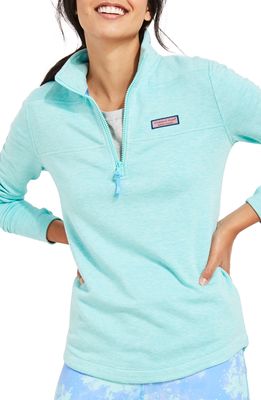 vineyard vines Dreamcloth Relaxed Half Zip Sweatshirt in Andros Blue Heather