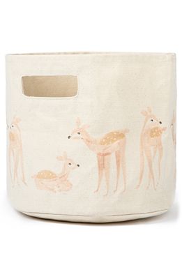 Pehr Follow Me Pint Canvas Bin in Fawn/Pink