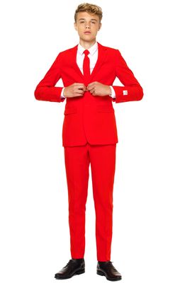 OppoSuits Red Devil Two-Piece Suit with Tie