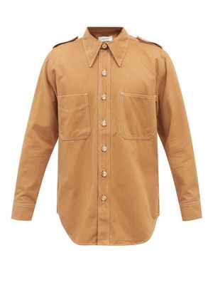 Wales Bonner - Issac Cotton-blend Twill Shirt - Mens - Beige