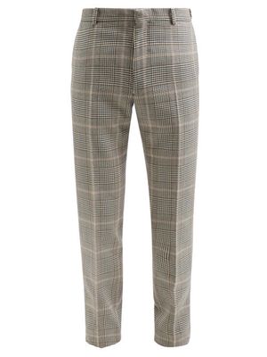 Alexander Mcqueen - Prince Of Wales-check Wool-blend Trousers - Mens - Multi