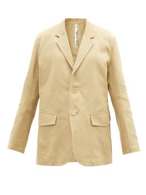 Petar Petrov - Issa Cotton-blend Gabardine Tailored Jacket - Womens - Light Beige