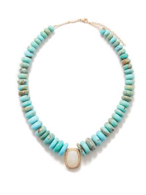 Jacquie Aiche - Diamond, Opal, Turquoise & 14kt Gold Necklace - Womens - Blue
