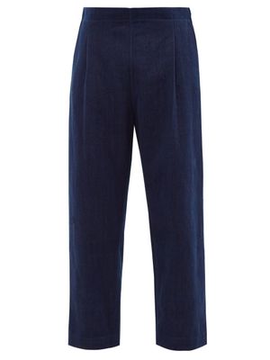 11.11 / Eleven Eleven - Elasticated-waist Denim Trousers - Mens - Blue
