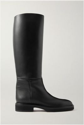 Khaite - Derby Leather Knee Boots - Black