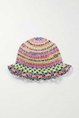 AGR - Crocheted Cotton Bucket Hat - Green