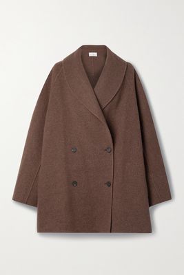 The Row - Polli Double-breasted Wool And Cashmere-blend Coat - Brown