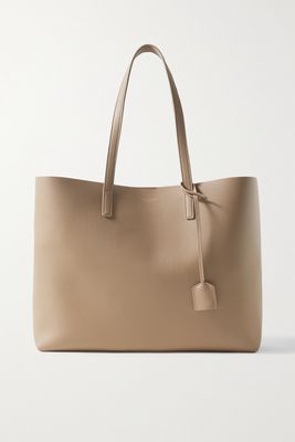 SAINT LAURENT - East West Large Leather Tote - Brown