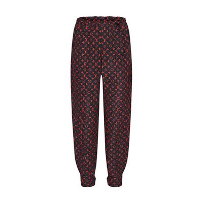 Red Monogram Jogging Pants In Technical Cotton