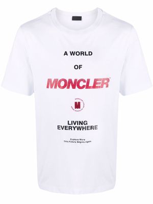 Moncler logo print T-shirt - White