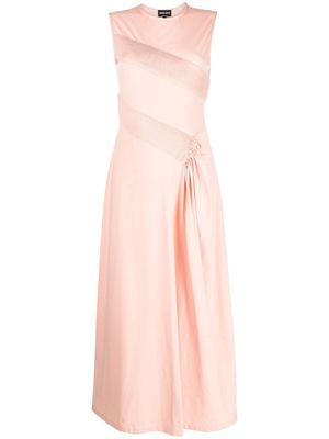 Giorgio Armani pleated-detail maxi dress - Pink