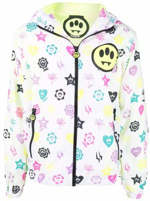 BARROW graphic-print lightweight hooded jacket - White