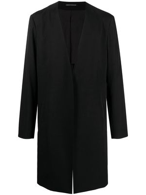 Yohji Yamamoto tailored longline wool blazer - Black