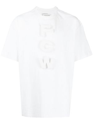 Feng Chen Wang 3D-logo cotton T-shirt - White