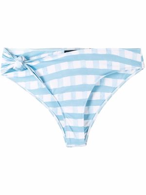 Jacquemus gingham check-print bikini bottoms - Blue