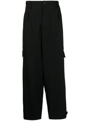 Yohji Yamamoto tailored-cut straight trousers - Black
