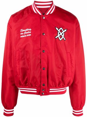 Daily Paper Masoom logo-patch bomber jacket - Red