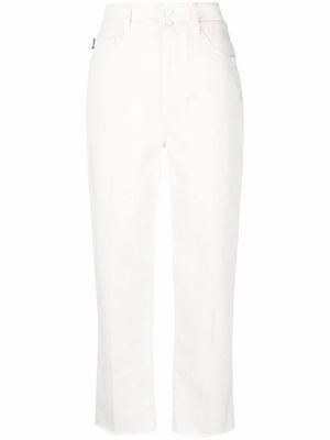Love Moschino high waisted cropped jeans - White