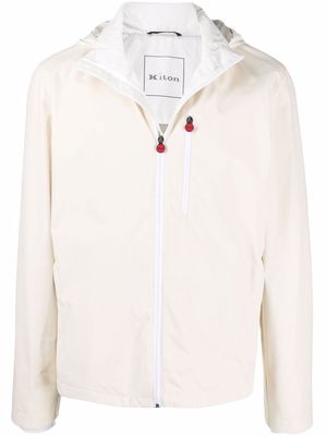 Kiton zip-up hooded jacket - Neutrals