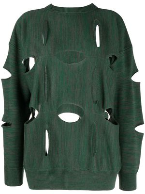 Toga Pulla cut out detail sweatshirt - Green