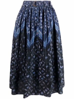 Ulla Johnson printed mid-length skirt - Blue