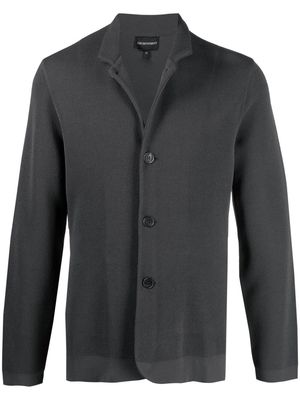 Emporio Armani button-up knitted cardigan - Grey