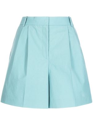 Juun.J high-waisted longline shorts - Blue