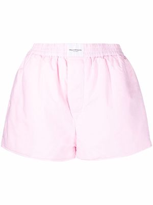 Alexander Wang logo-patch cotton shorts - Pink
