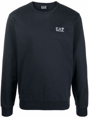 Ea7 Emporio Armani logo-print sweatshirt - Blue