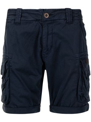 Alpha Industries logo-embroidered cargo shorts - Blue